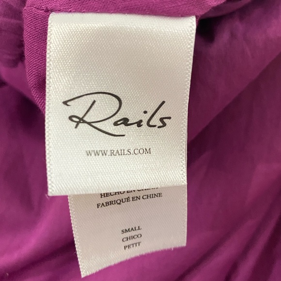 Rails Mary Berry Purple Organic Cotton Poplin Flowy Beachy Tiered Maxi Skirt S - Picture 6 of 11